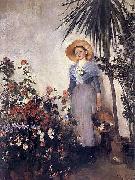 Olga Boznanska In the orangery painting